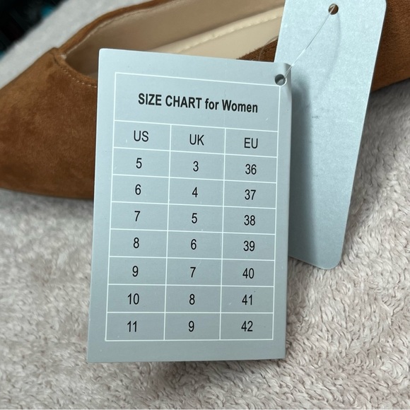 Samilor Faux Suede Pointed Toe Ballet Flats-Women’s 10-Brown-Classic-Casual-NEW - Picture 9 of 12